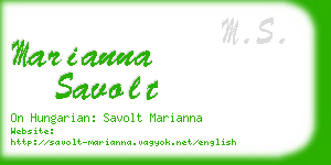 marianna savolt business card